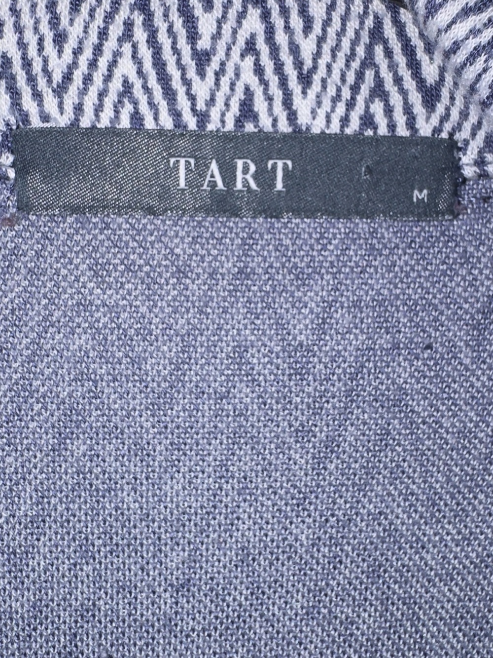 TART Collections Chevron Knit Blazer Jacket Medium Gray Blue Soft Stretch - Picture 11 of 15